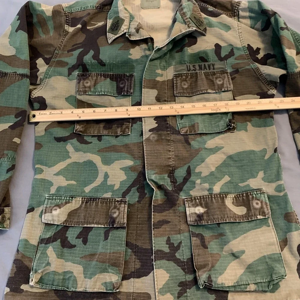 Vintage American Apparel Jacket Mens Medium Tall Green Camo Hot Weather BDU 90s